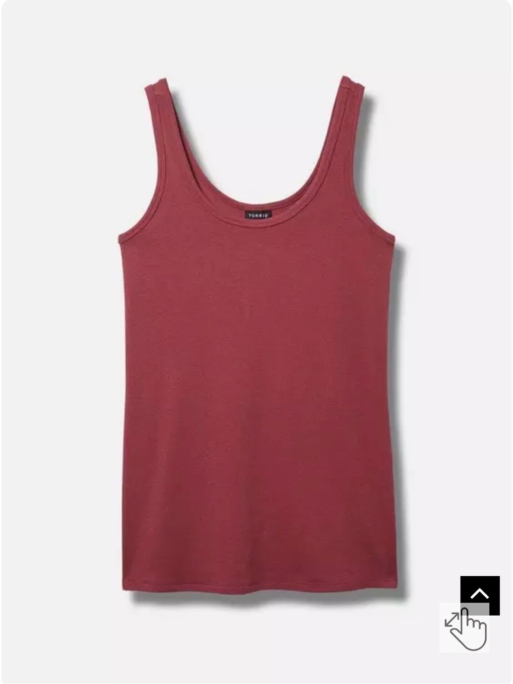 Torrid Cotton Modal Rib Double Scoop Neck Tank